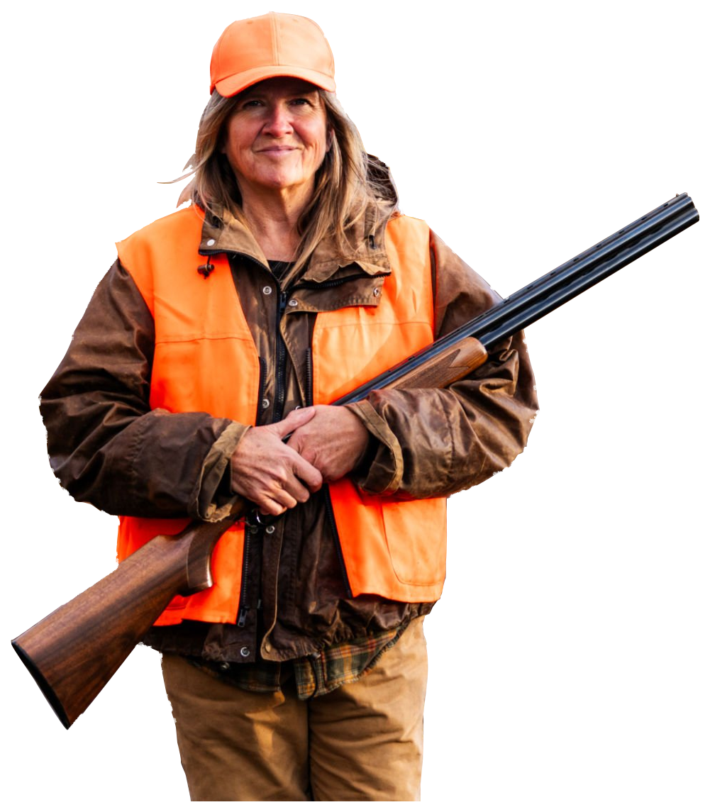 Hunter with shotgun